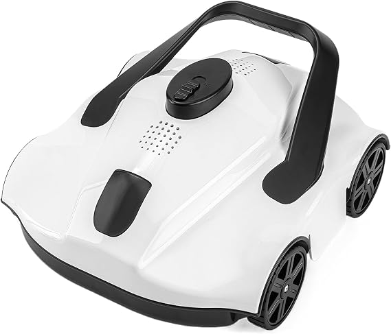Robotic Pool Cleaner, Up to 860 Sq.ft, Lasts 130 Mins, Cordless Pool Vacuum for Above Ground Pool, Pool Robot Vacuum Self-Parking Technology