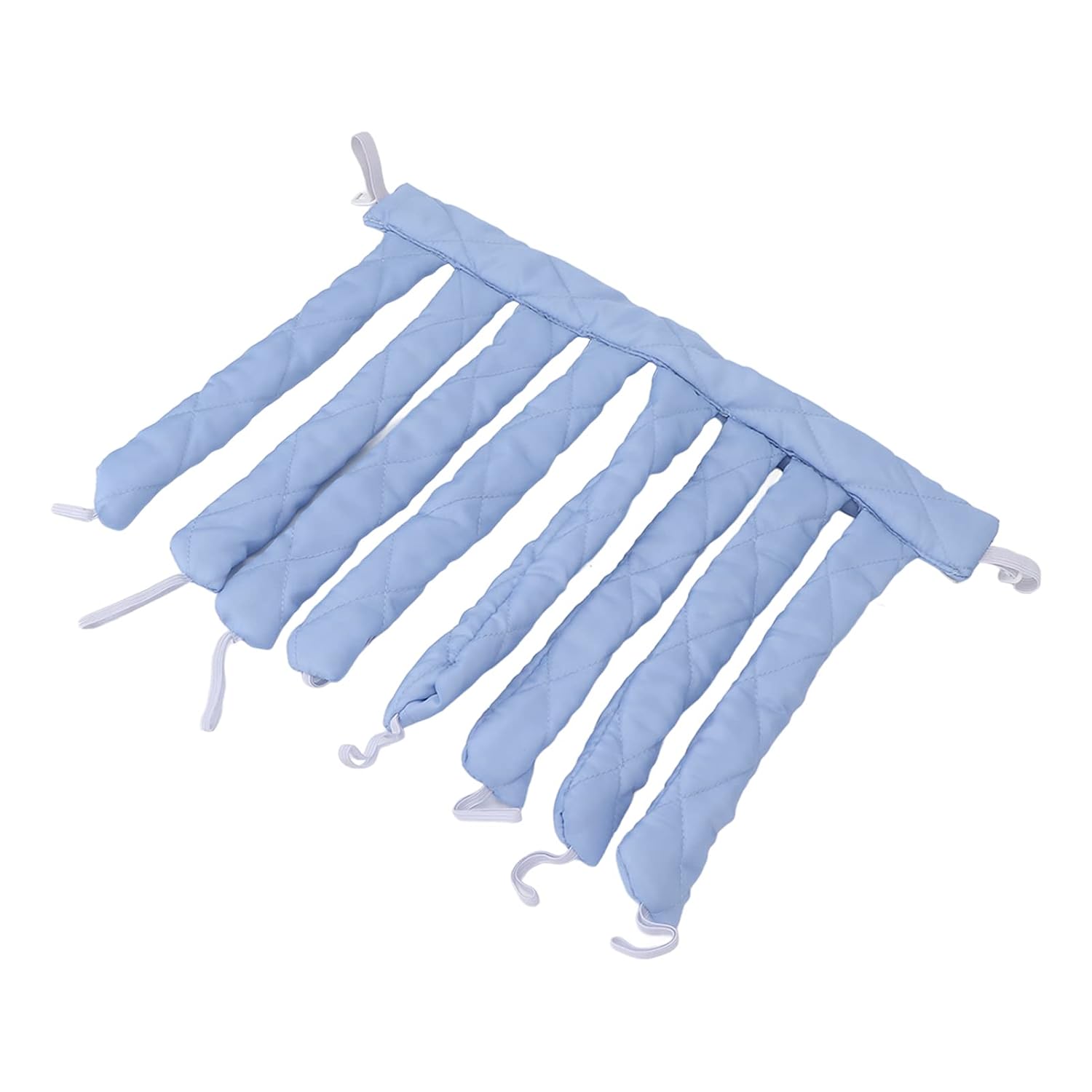 Curling Rod Headband, Hold Firmly Soft Cotton Heatless Hair Roller Natural Curling Prevent Hair Damage Blue for All Hair Types for Sleeping Use