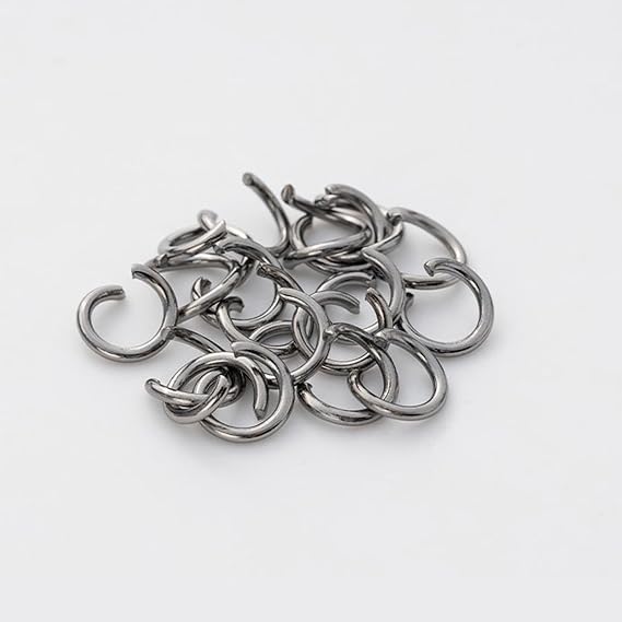 100pcs Jump Rings Silver Open Jump Rings Connector Rings Jewellery Bracelet Earring Necklace Repair Keychain Making Kit Keyrings for Crafting - 4mm 5mm 6mm 7mm 8mm 9mm 10mm 12mm