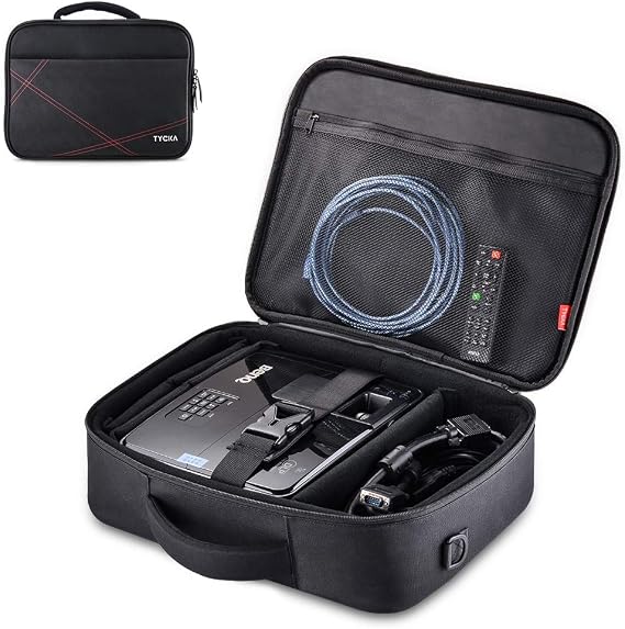 Projector Case, Projector Travel Carrying Bag Internal Dimension 14.5"x10.6"x3.9" with Adjustable Shoulder Strap & Compartment Dividers for for Acer, Epson, Benq, LG, Sony (Large)