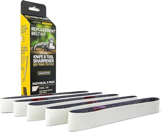 Work Sharp WSSAKO81120 Fine Grit Belt Kit, White/Grey for Ken Onion Edition