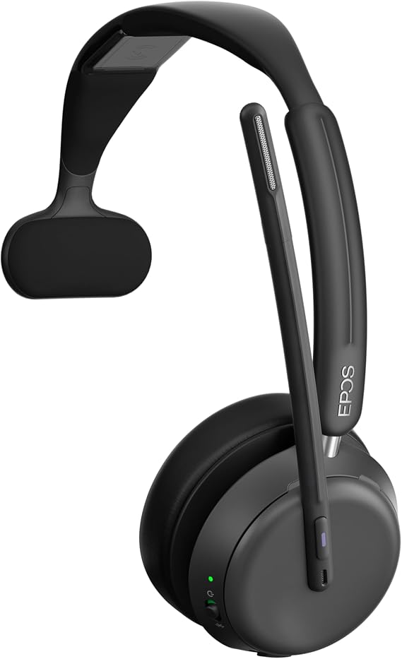 EPOS IMPACT 1030 Single Sided Wireless Headset with Microphone for PC - Superior Sound Quality EPOS AI for Improved Clarity Super Wideband Comfortable for All Day Use for Office Professionals