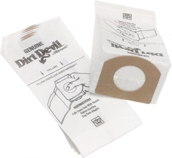 Dirt Devil Type F Vacuum Cleaner Bags 10-Pack
