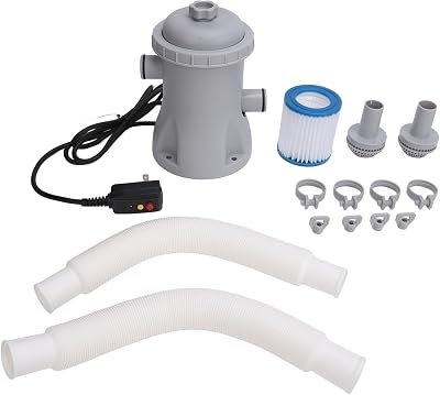Clear Cartridge Filter Pump, 330 Gallon Ground Swimming Pool Filter, Electric Pool System, Water Filters Pump for Garden, Patio, Pools Cleaning