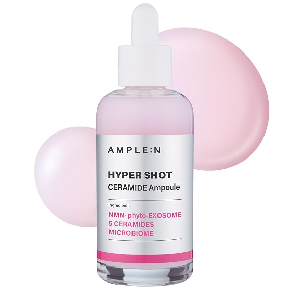AMPLE:N Hyper Shot Ceramide Ampoule, Korean Makeup Prep Serum, 2.7 fl oz