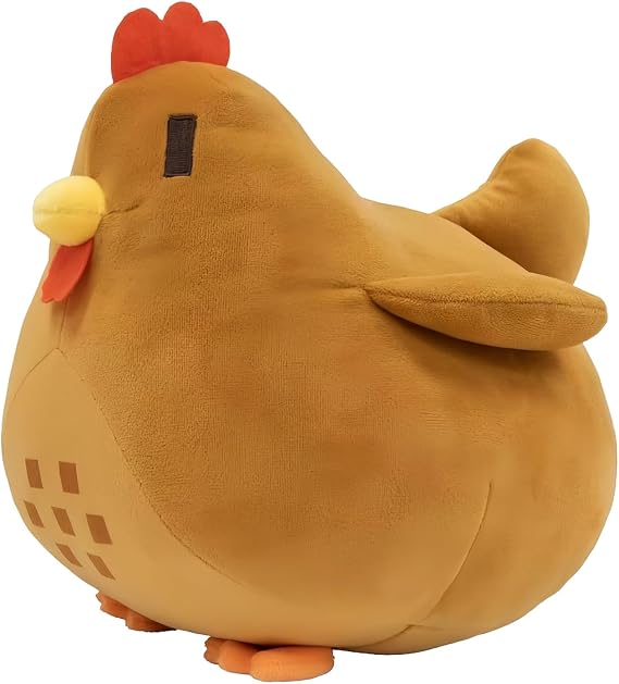 Chicken Stuffed Plush Cute Soft Brown Chicken Doll Animal Plush Doll Figure Farm Animal Soft Cuddly Farm, Soft Cuddly for Farm Home Decor Kids Gift 20CM
