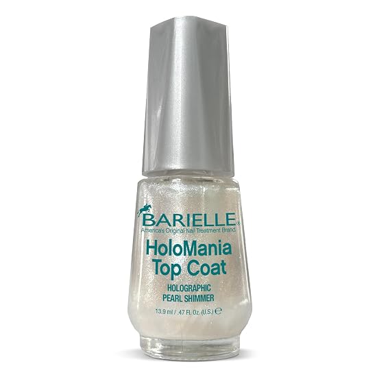 BARIELLE HoloMania Top Coat - Holographic Pearl Shimmer .47 oz - Holographic Top Coat Nail Polish