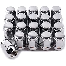 20Pcs 14X1.5 Lug Nuts - 19mm Lug Nut 1.38 inch Tall 3/4 inch Hex Chrome Lug Nuts, for 1999-2021 1500