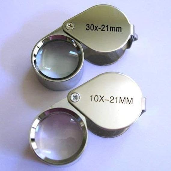 2pc Jewelers Eye Loupe Set 10X and 30X Magnifying Glass