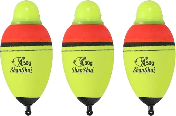 PATIKIL Lighted Fishing Slip Bobber, EVA Green Red LED Light Up Fishing Float for Night Fishing