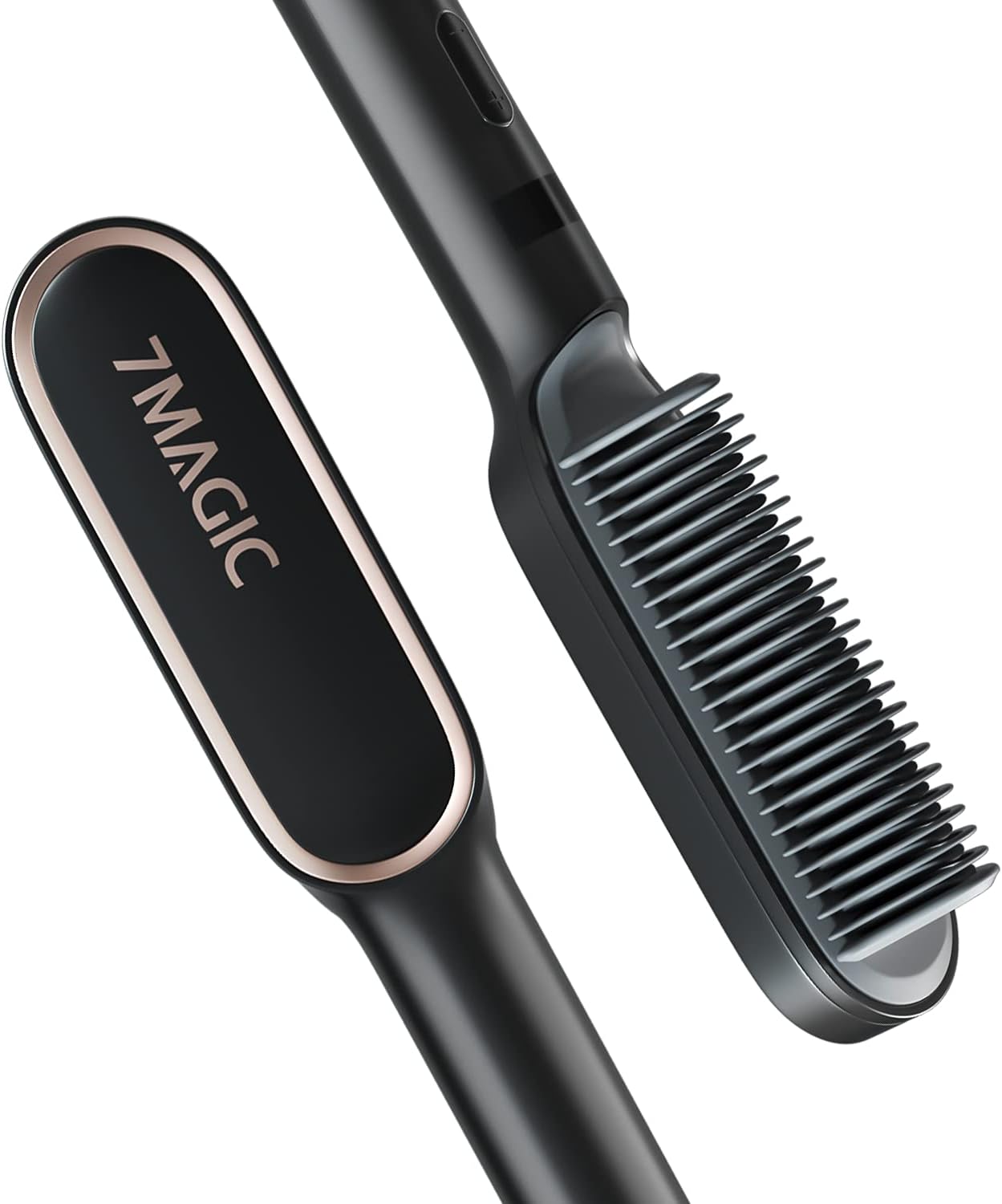 Hair Straightener Brush, Straightening Brush with 9 Temp Settings, 20s Fast Heating Hair Brush Straightener, 7MAGIC Brush Straightener with Anti-Scald & Auto-Off Safe for Women