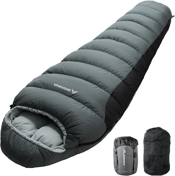 BISINNA Mummy Sleeping Bag for Adults Cold Weather 3-4 Season