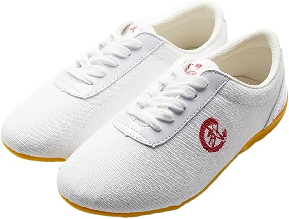 Men Women Soft Canvas Tai Chi Shoes Martial Arts Kung fu Shoes Taekwondo Training Shoes Boxing Exercises Training Sneakers Casual Walking Shoes(Size:41EU,Color:White)