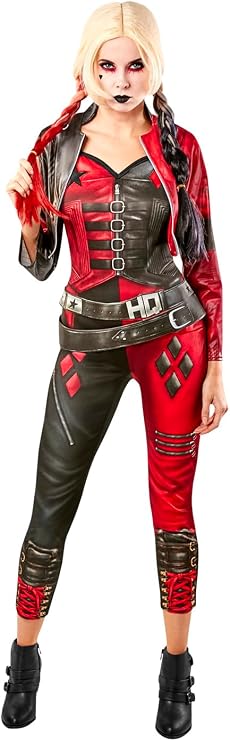 Rubie's Official Harley Quinn Ladies Jumpsuit Halloween Suicide Squad 2 Womens Villain Costume