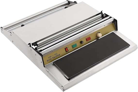 Hand Wrapping Machine Film Wrapper for Food Packaging, 18 Inch /450 mm Width Heating Film Sealing Machine