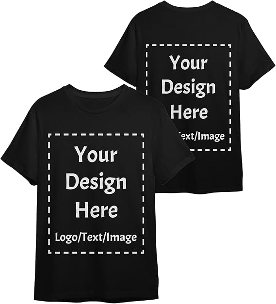 Bulk Custom T Shirts Customized Heavy Cotton Tshirts Design Your Own Shirts with Logo Text