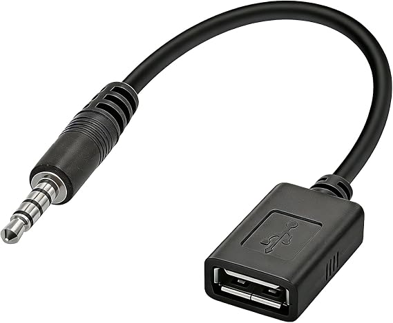 USB to Jack 3.5 Adapter USB AUX Adapter for Car Radio