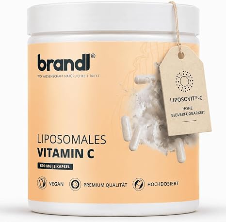 Vitamin C Capsules Liposomal - 500 mg High Dose Vitamin with High Bioavailability Vegan Well Tolerated Support Immune System - Pack of 120 Independently Laboratory Tested Bottled in Germany