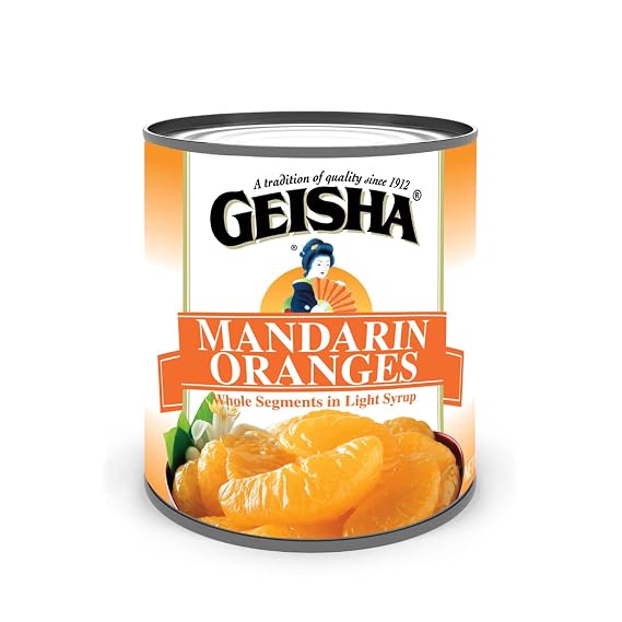 GEISHA Mandarin Oranges in Lite Syrup 11 OZ. (Pack of 24), Mandarin Orange | Kosher Certified - No Saturate & Trans Fat - Gluten Free
