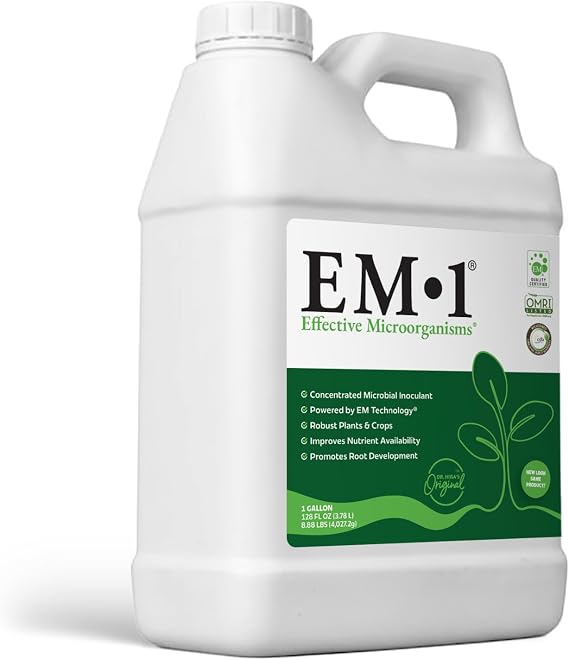 EM1 Microbial Inoculant Original Effective Microorganisms Soil Amendment for Agriculture & Gardening - 1Gal