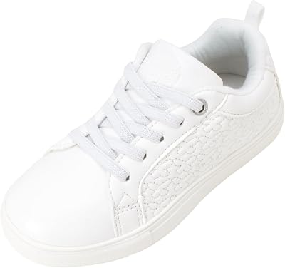 Vince Camuto Girls Toddler Shoes - Athletic Court Lace Up Toddler Sneakers First Walker Shoes Girl Sizes: 5-10T, 11-4 Girls