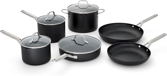 Calphalon Hard-Anodized Nonstick 10-Piece Cookware Set