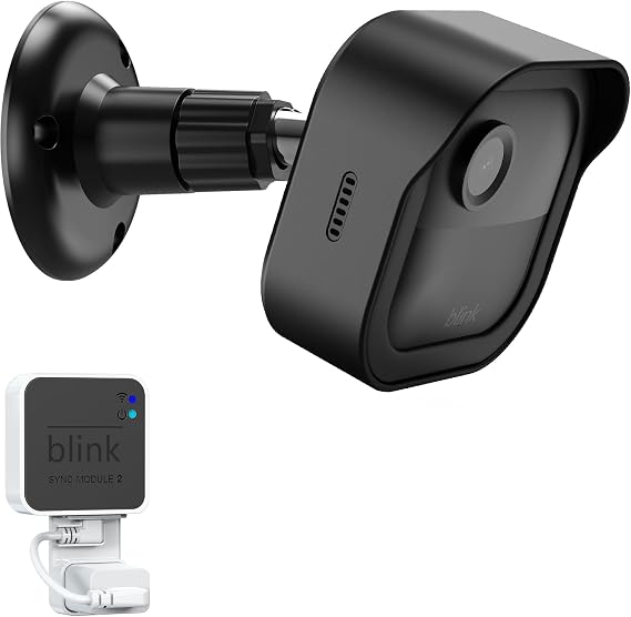 Blink Outdoor Wall Mount for Outdoor 4/2K+ Camera, Blink Sync Module Mount | 1 Pack Weatherproof Protective Cover, 360 Degree Adjustable Mount, Perfect View Angle for Blink Home Security System, Black