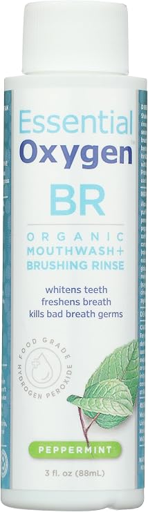 Via Nature Essential Oxygen Brushing Rinse, Organic Peppermint, 3 Ounce