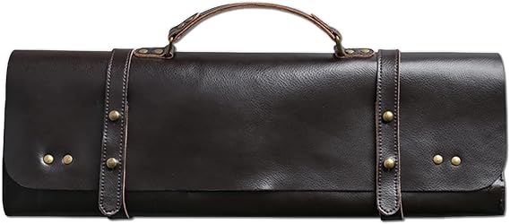 Leather Drumstick Bag, Spacious Design For Multiple Drumsticks, Classic Style, Comfortable Handheld Size, Brown Color
