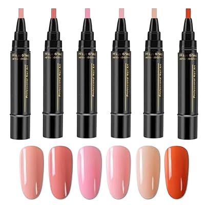 Gel Nail Polish Set - Nail Polish Pens Nail, Nail Polish Sets Women | Quick-Dry Nail Polish Art Pens 6 Colors, No Uv Gel Nail Polish Painting Supplies Manicurist Assistant For Painting Nails