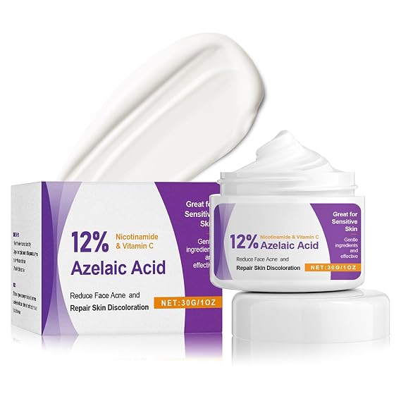 Azelaic Acid Serum, Booster 12% Azelaic Acid Cream, Hyaluronic Acid Serum & Niacinamide for Face, Facial Cream, Balance Excess Sebum, Smoothing Skin and Blemish, Pore Cleansing