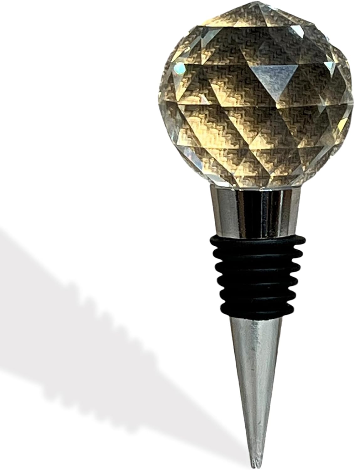 Decorative Shaped Top Bottle Plug – Durable, Reusable, Airtight Seal for Freshness, Ideal for Home, Kitchen (Disco Ball - Silver)