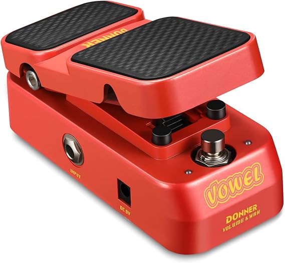 Donner Guitar Wah Pedal, 2 in 1 Wah Volume Pedal, Mini Vintage Electric Guitar Effect Pedal with Wah Wah Active Volume Control, Vowel Lightweight Guitar Pedal