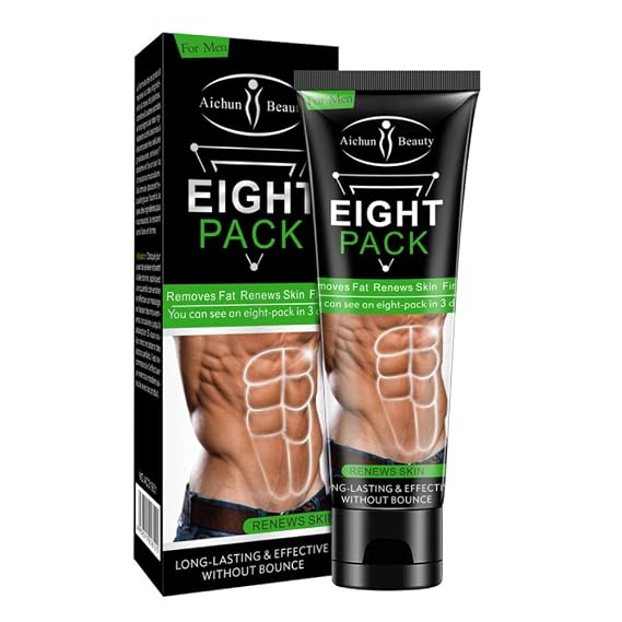 AICHUN BEAUTY Eight Pack For Men Strong Waist Manly Torso Smooth Lines Press Fitness Belly Burning Muscle Fat Remove Renews Skin Weight Loss Slimming Cream 80g
