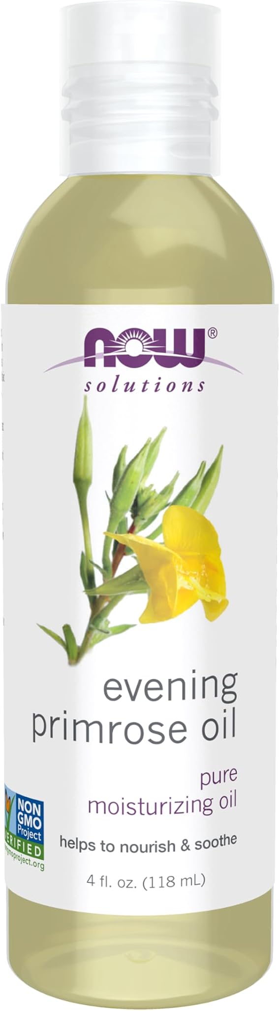 NOW Solutions, Evening Primrose Oil, 100% Pure Moisturizing Oil, with Essential Fatty Acids 4-Ounce