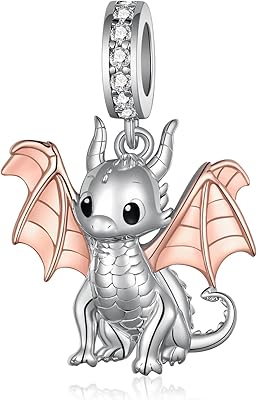 Cute Animals Charms 925 Sterling Silver Highland CowDragonAxolotlRaccoonWhaleTurtleCardinalHummingbird Charms for Bracelets for Women Cute Animal Charm Beads for Jewelry Making