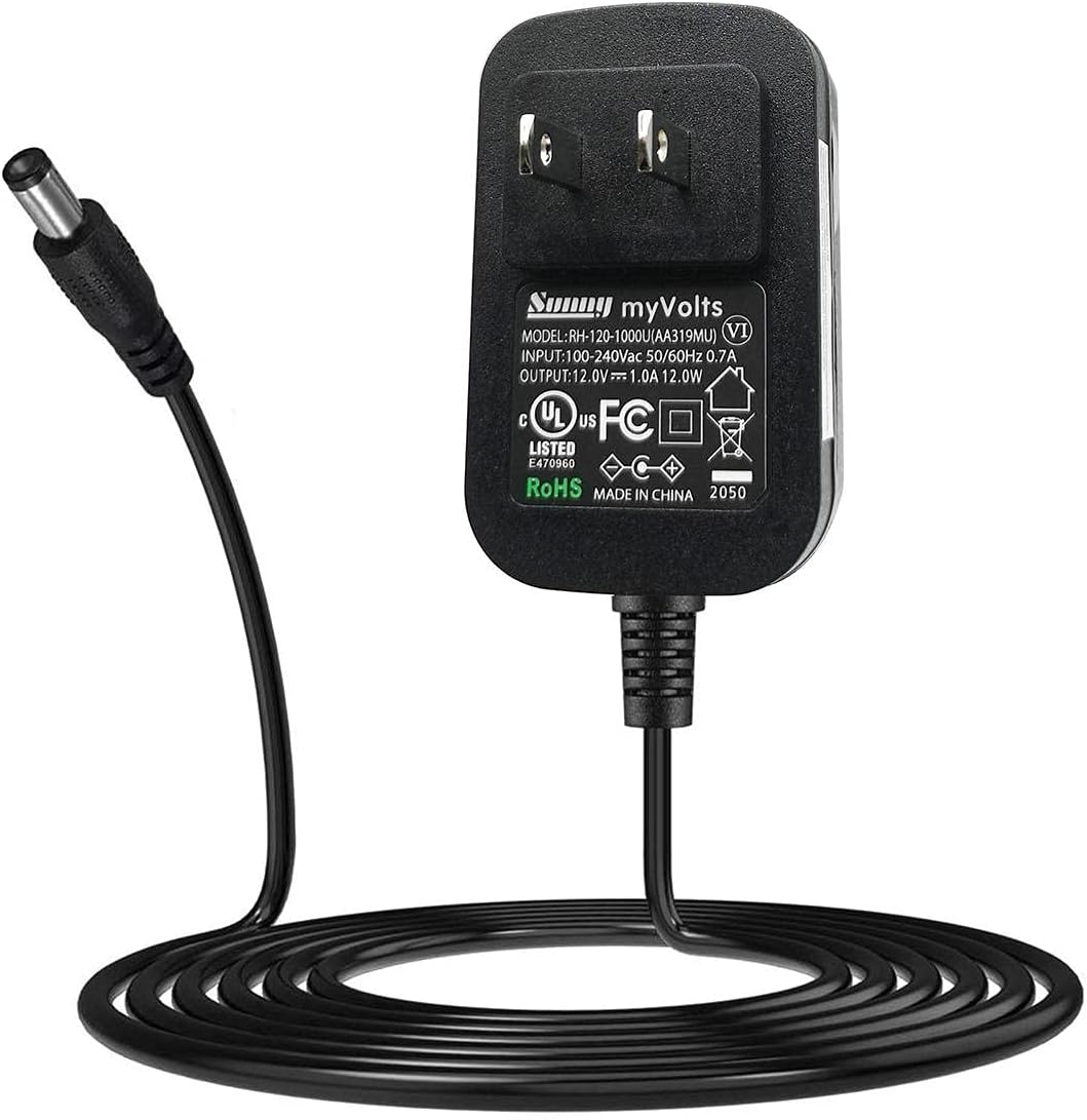 MyVolts 12V Power Supply Adaptor Compatible with Elektron Digitakt Digital Drum Computer Sampler - US Plug