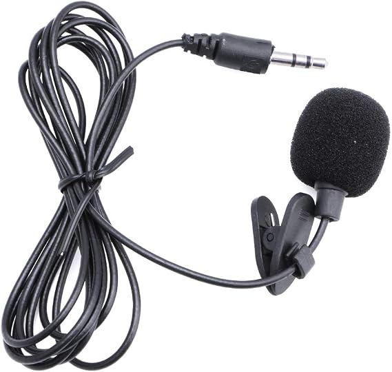 Videos Livestreaming Lavalier Microphone 38.58" Length Mic Omni-Directional Pattern
