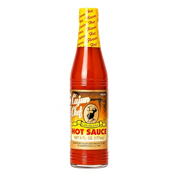 Cajun Chef Louisiana Hot Sauce, 6 oz, Mild Cayenne Pepper Sauce