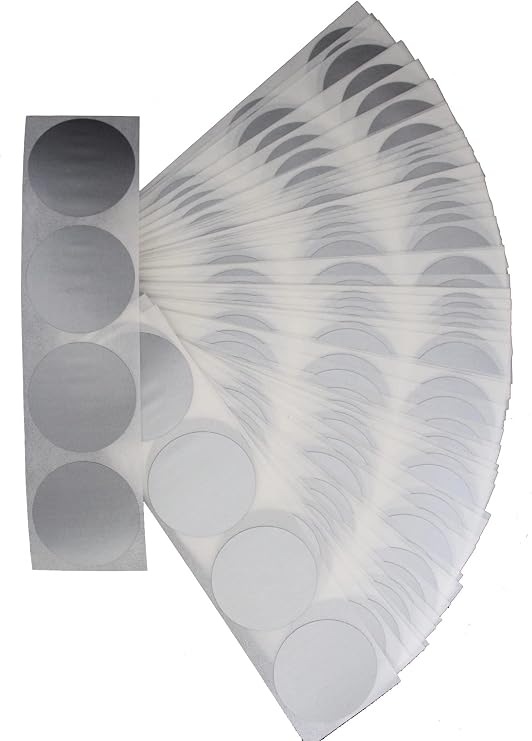 My Scratch Offs 1.5 in Silver Round Scratch-Off Stickers, 250 Pack | Ideal for gender reveals, baby showers, wedding games, invitations, raffle tickets, classroom rewards, business campaigns