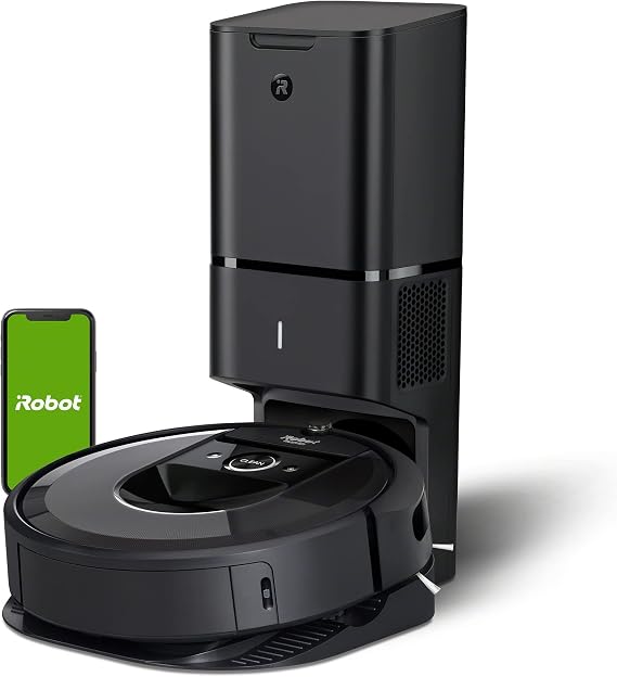 iRobot Roomba i7+ (705) Robot Vacuum with Automatic Dirt Disposal- Empties Itself, Wi-Fi Connected, Smart Mapping, Works with Alexa, Ideal for Pet Hair, Carpets, Hard Floors