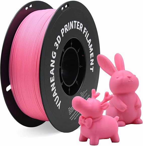 Pink PLA 3D Printer Filament 1.75mm, 1kg Spool, ±0.03mm Precision, Low-Warp & Easy Printing, Ideal for Models, Crafts, Prototypes, Decorations & Nature-Themed Prints