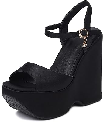 Womens Platform Heel Sandals Peep Toe Sandals for Women Party Wedges Sandals Fashion Square Toe Sandals