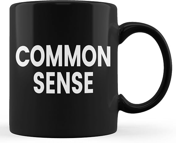 Common Sense Pullover Cup 11oz Black Mug