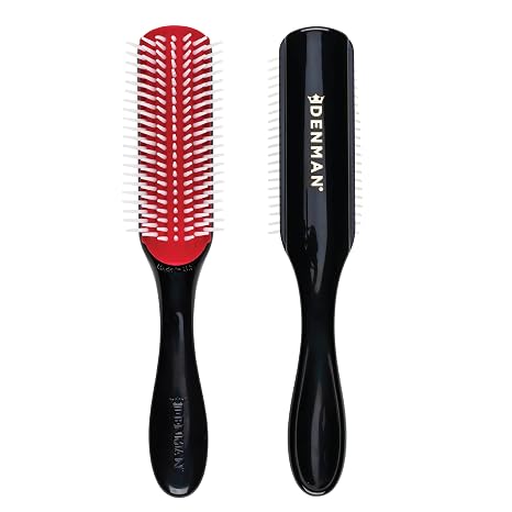 Denman D3 Original Curl Definer & Styler, Curly Hair Brush for Women & Men 7 Row Detangling & Curl Defining Brush for Smooth Defined Curls - a precision Styling Brush for straight hair