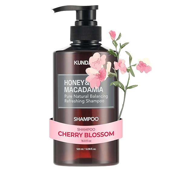 KUNDAL Honey & Macadamia Korean Hair Care Shampoo, [Cherry Blossom]