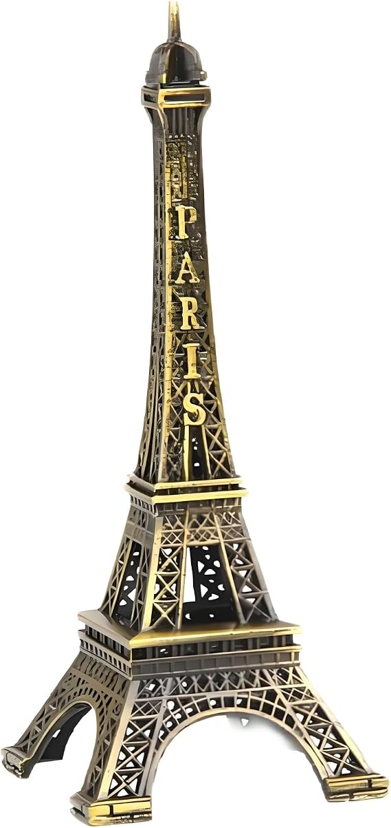 Mini Eiffel Tower Statue, Metal Decorative, Paris Eiffel Tower Figure, Table Decoration (10cm)