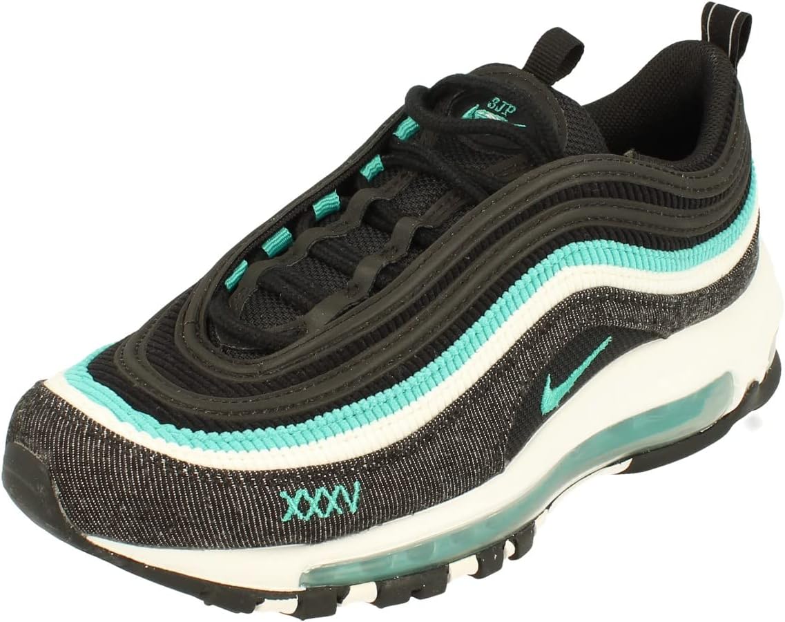 Nike Air Max 97 SE GS Running Trainers DN3275 Sneakers Shoes UK 5 US 5.5Y EU 38, Black Sport Turquoise Summit White 001