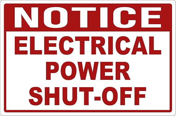Aluminum Warning Metal Sign Electrical Power Notice Signage Business Caution Sign for Factory Gate Door Street Road Public Area Outdoor Industrial Security Notice Sign