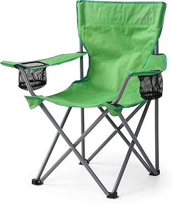 Anytime Chair for Camping, Sports, and The Outdoors wCarry Bag, Camping Chairs for Adults, Folding Chair for Outside, by Caddis Sports 2, Green